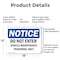Signmission Do Not Enter Vehicle Maintenance Personnel Only OSHA Notice Sign, Aluminum, 18in W x 12in L, 2PK OS-2PACK-NS-A-1218-L-11238 - alternate 4